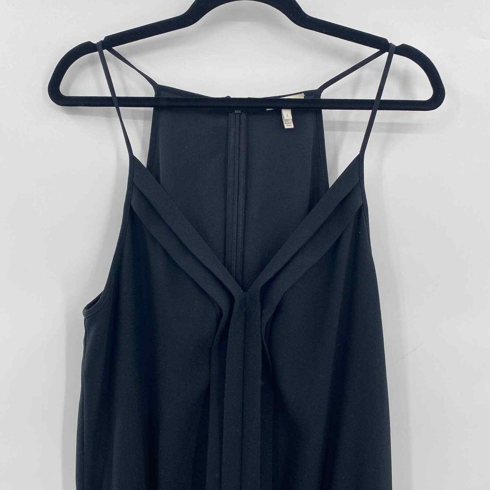 Joie Jumpsuit Womens Large Black Polyester Halter Straps Pockets Wide Leg - Picture 3 of 9